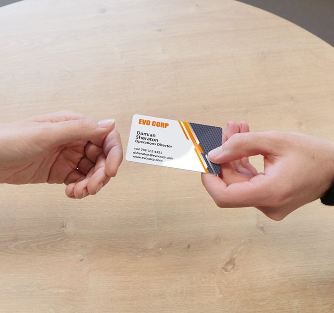personalized business card with the Badgy printer