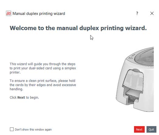 Evolis Badge Studio Printing Wizard assistant