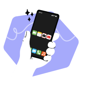 illustration téléphone avec applications