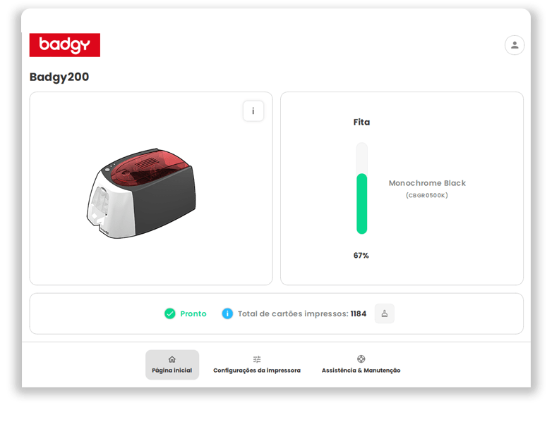 Uma nova interface Badgy Premium Suite 2 : mais ergonómica, para uma melhor experiência de utilização.